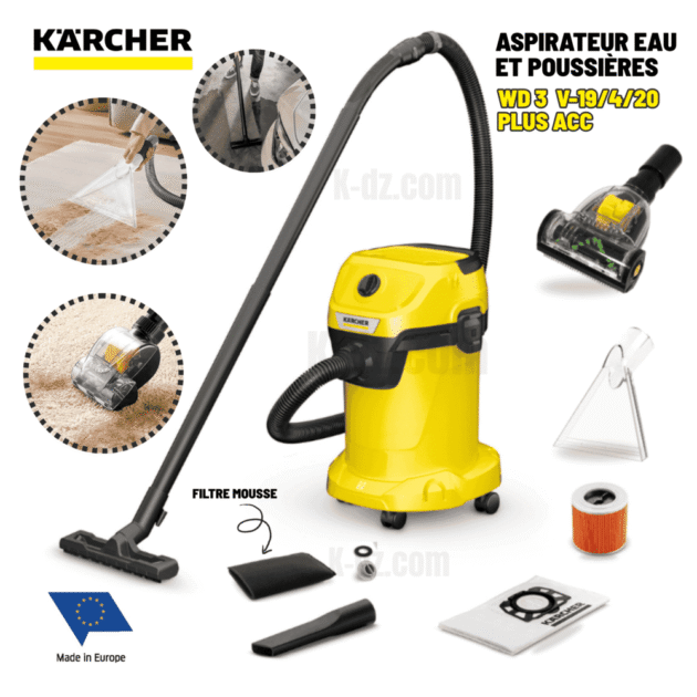 KARCHER Aspirateur eau et poussières WD 3 V-19/4/20 PLUS ACC