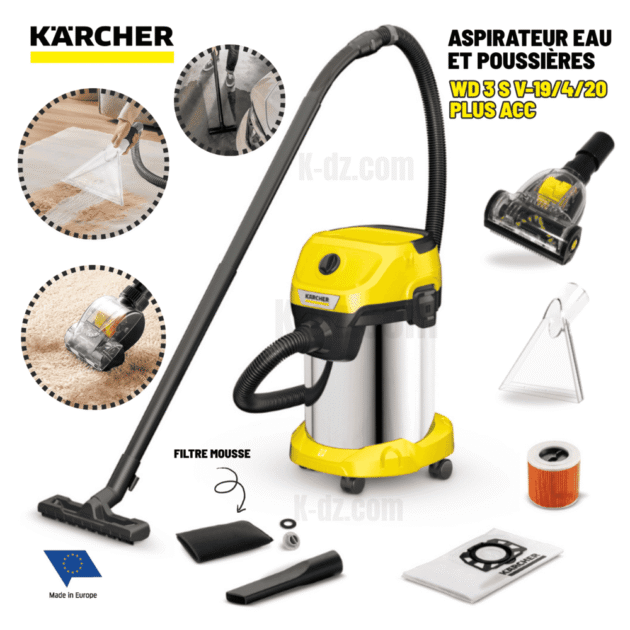 KARCHER Aspirateur eau et poussières WD 3 S V-19/4/20 PLUS ACC