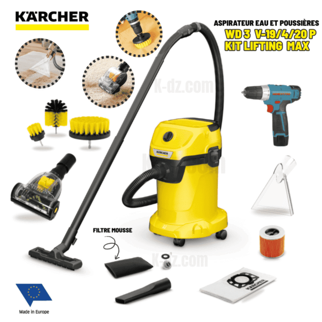 KARCHER Aspirateur eau et poussières WD 3 V-19/4/20 KIT LIFTING MAX